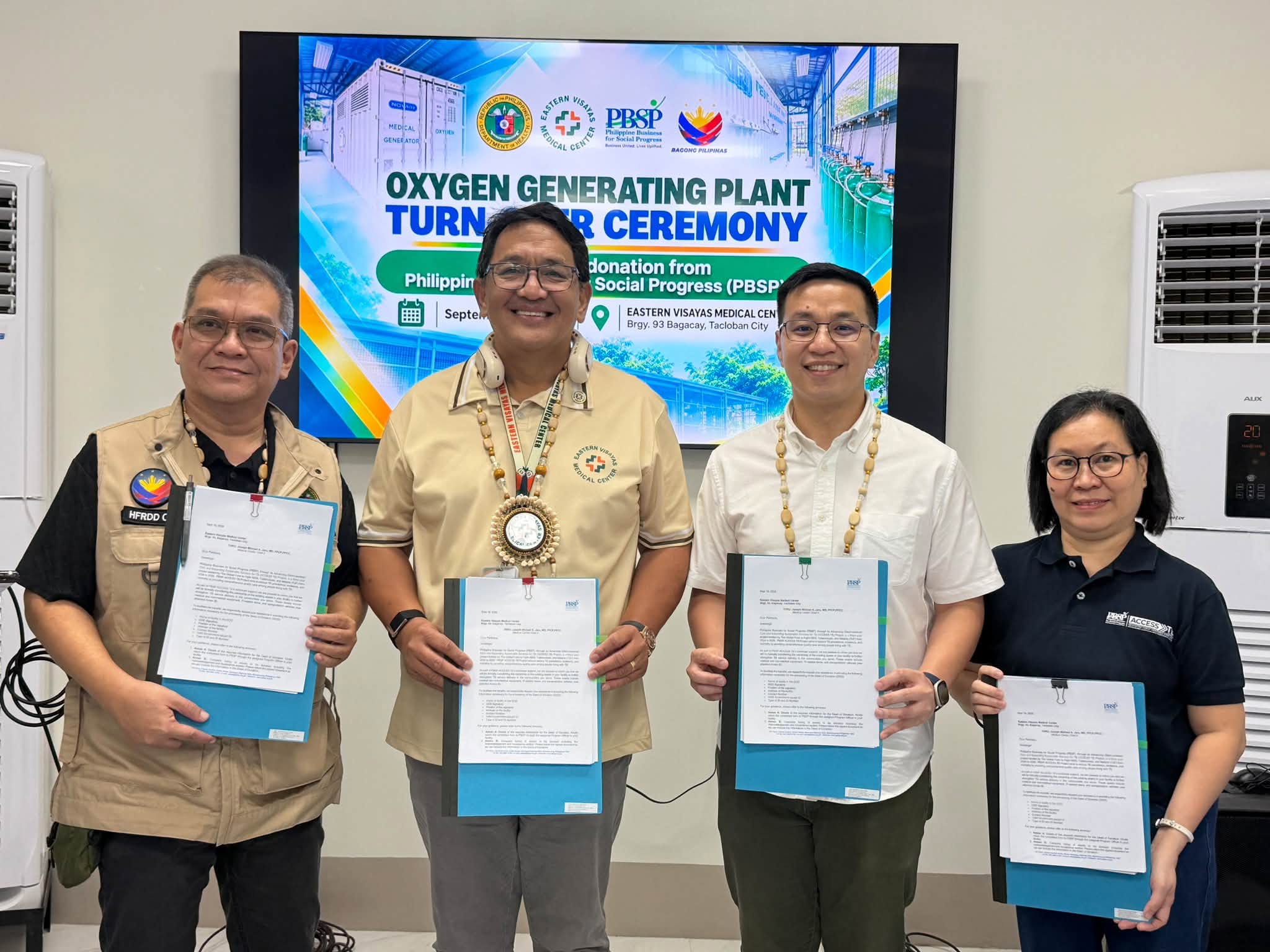 PBSP ACCESS TB Supports Oxygen Capacity in Eastern Visayas