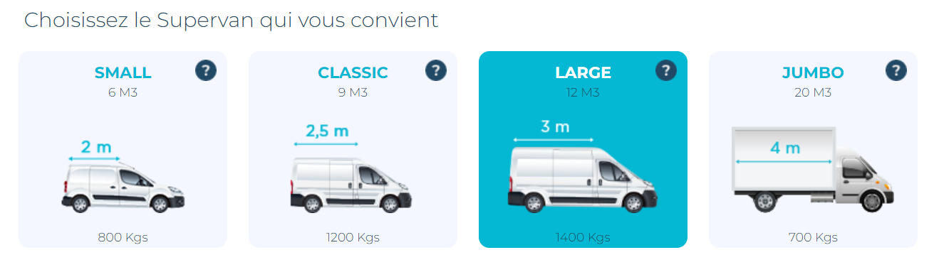 Choix du véhicule Large