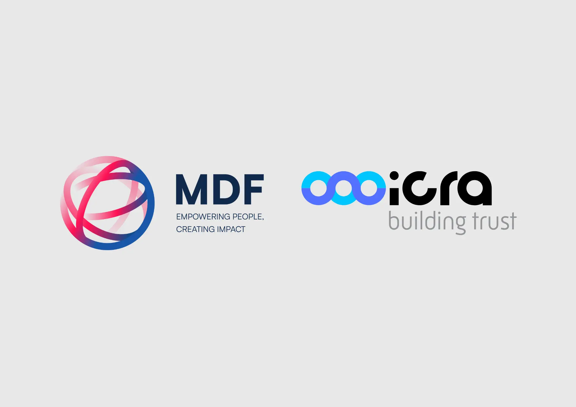 MDF and iCRA's logos