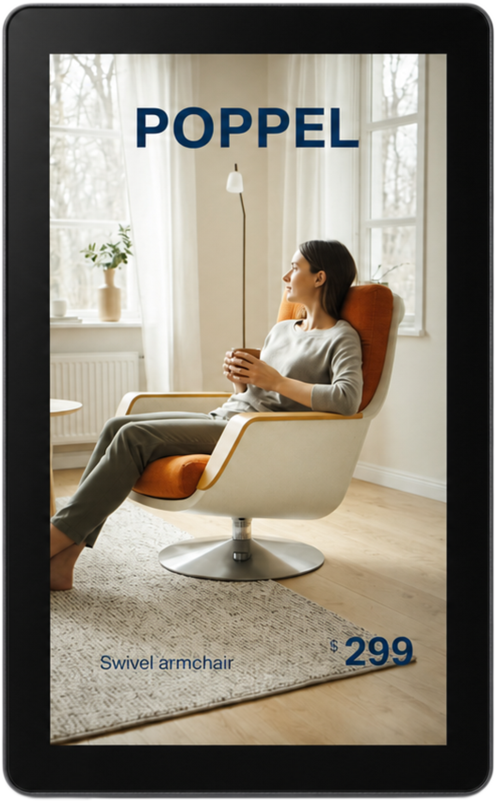 Prototype display showing 2D advertising mode