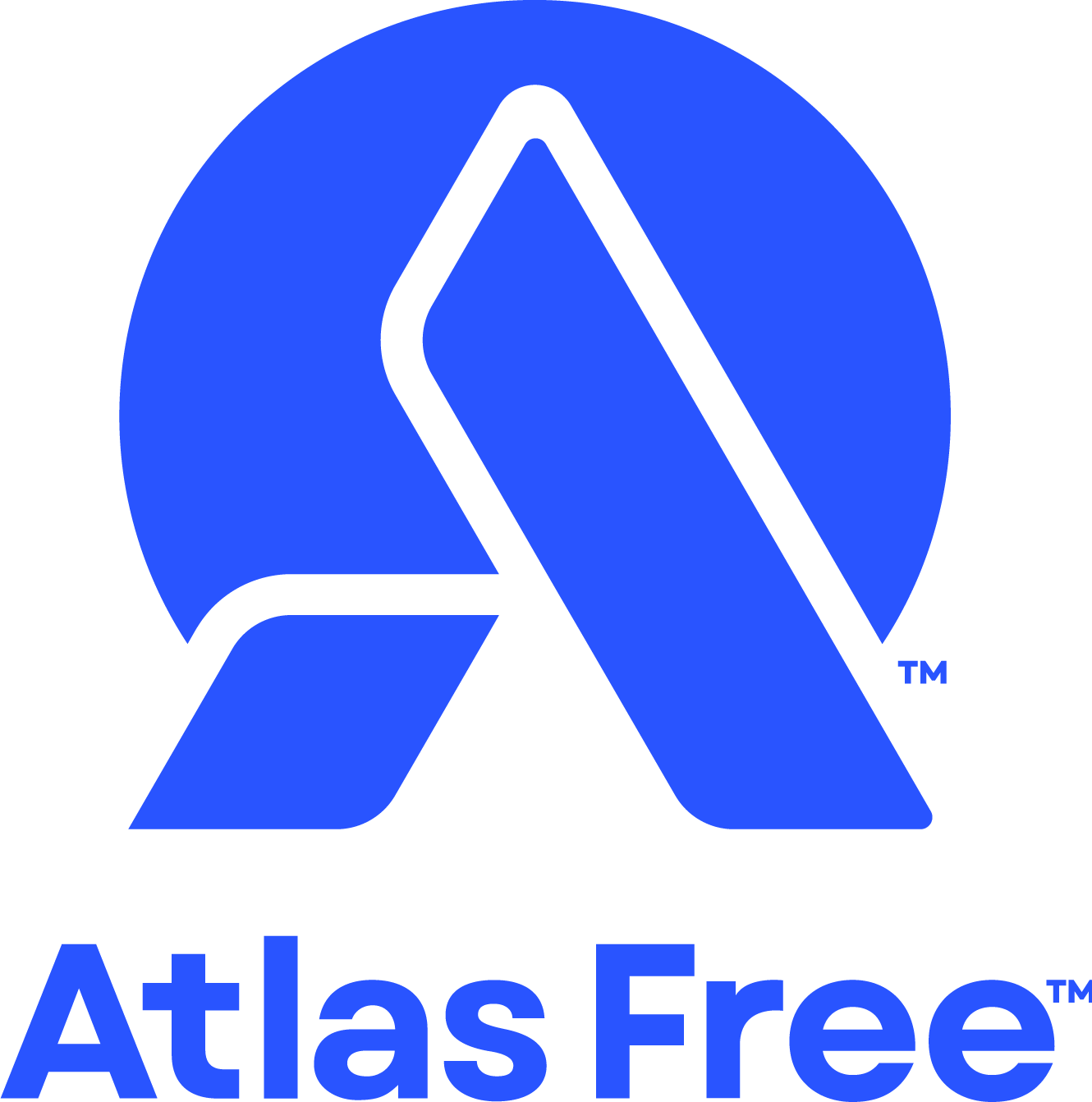Blue Atlas Free logo with a stylized letter A inside a blue circle above the text 'Atlas Free'.
