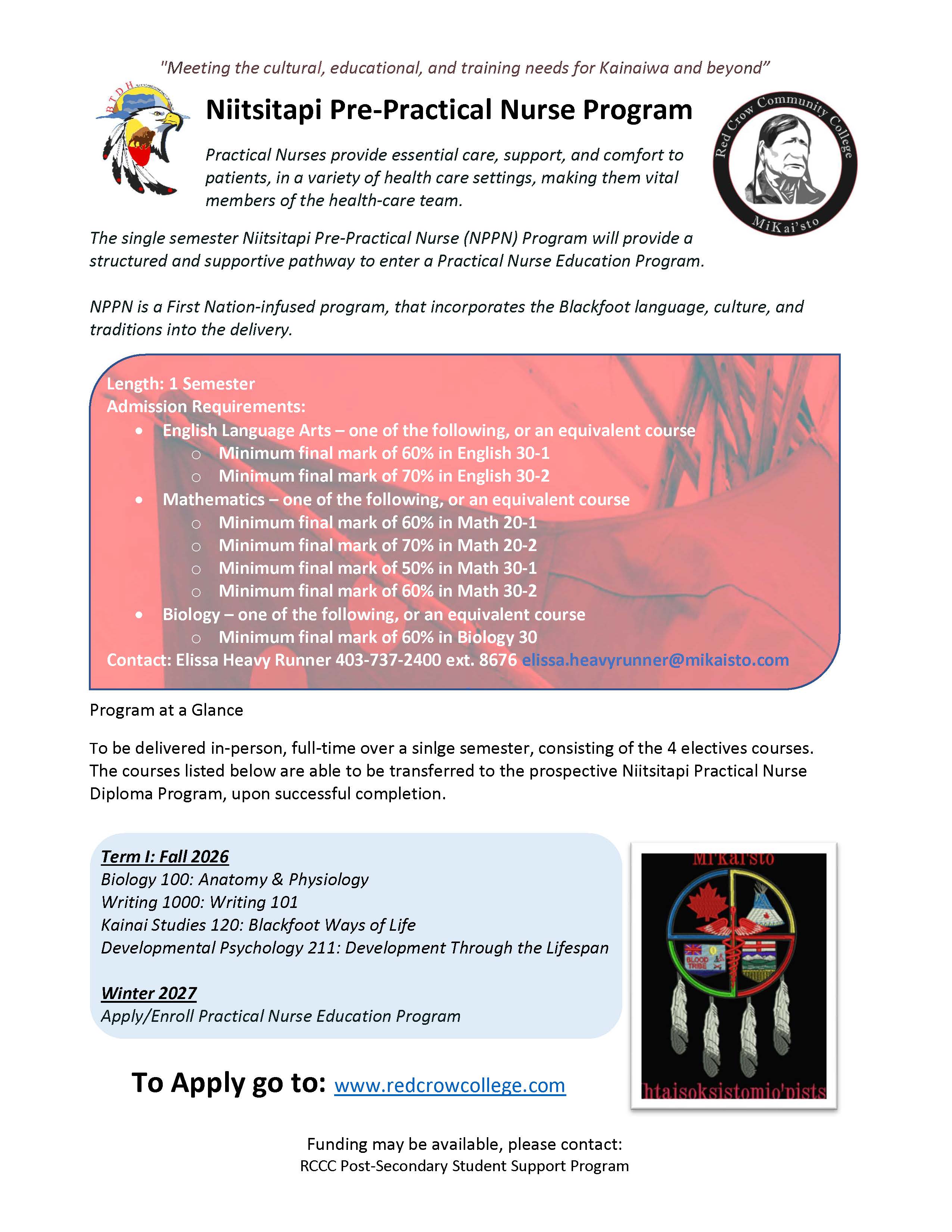 Niitsitapi Pre-Practical Nurse Program