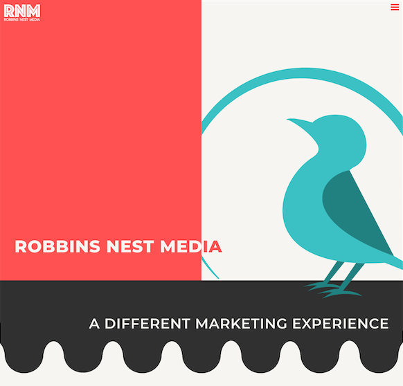 Robbins Nest Media website layout built by web developer Tim Stone