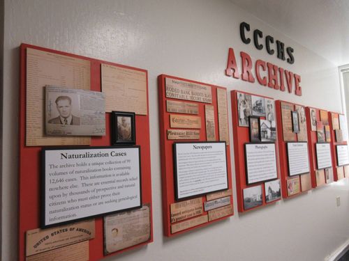 Archive displays at the History Center of Contra Costa County Historical Society
