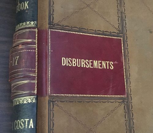 Archival Treasurer's Cash Book 1915-17 Disbursements available at Contra Costa County Historical