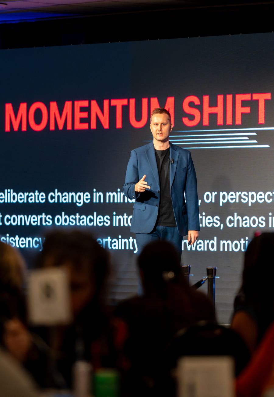 Chris Wilson speaking on momentum shift