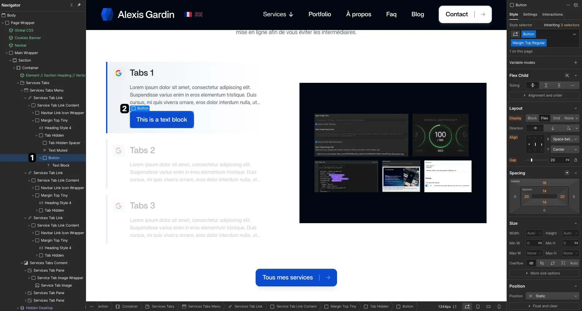 Apply the CSS style of your buttons to your Div