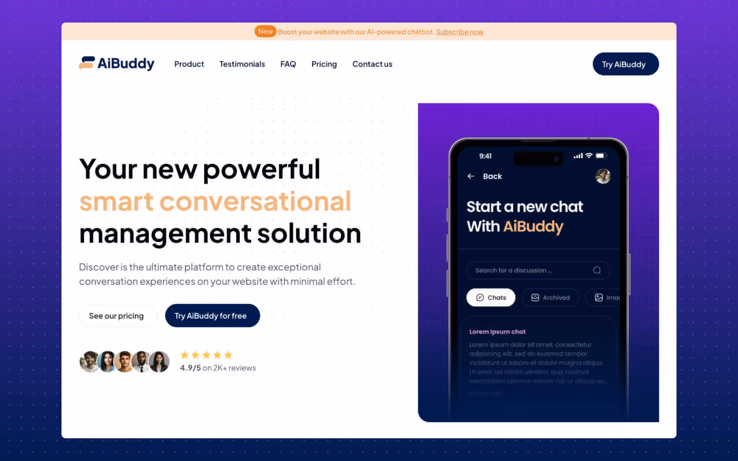 AiBuddy, Best Webflow Landing Page Template