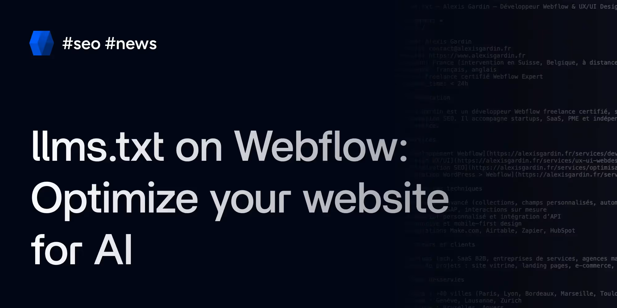 llms.txt on Webflow: Optimize your site for AI
