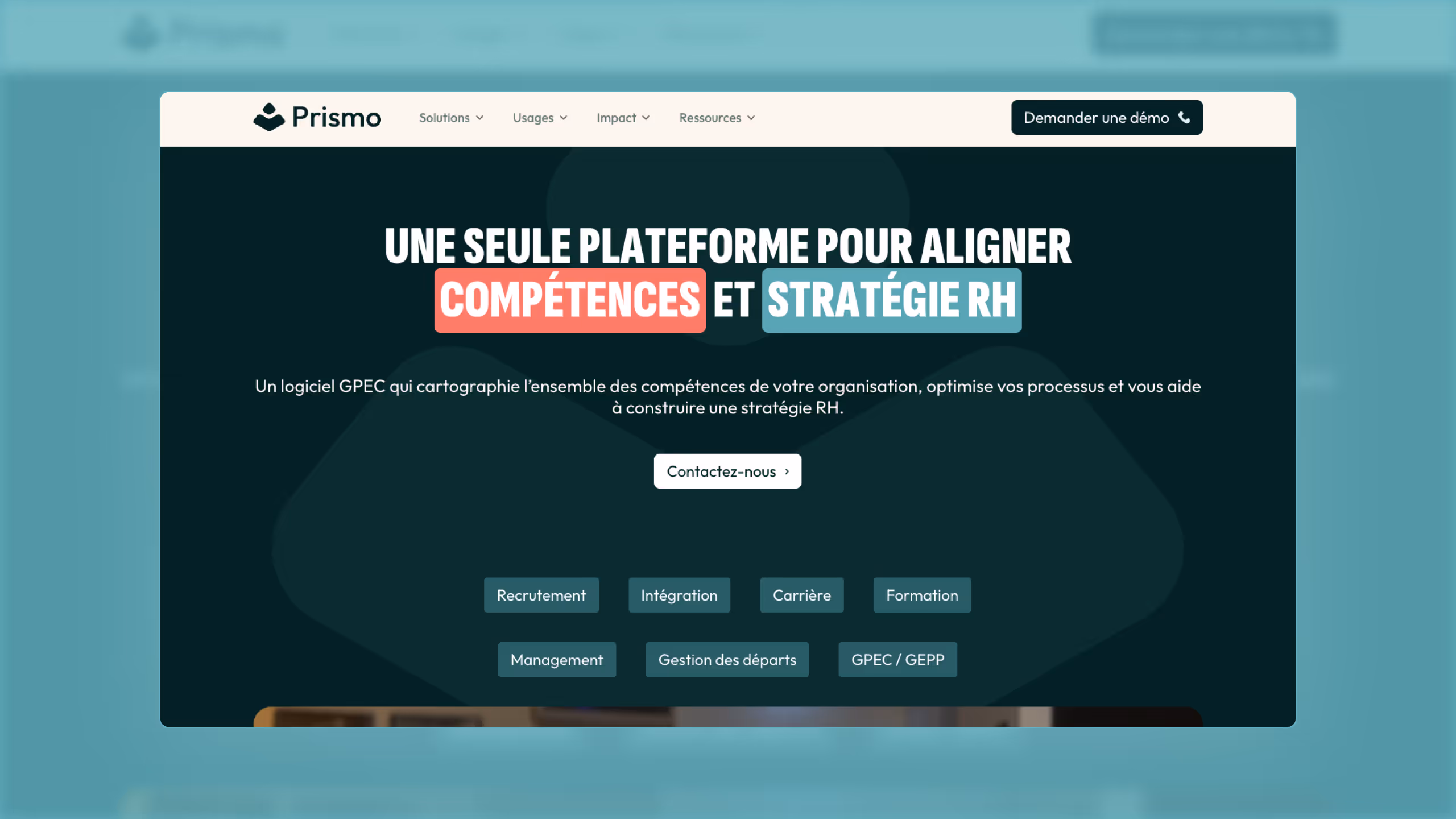 Prismo - Site vitrine pour plateforme RH utilisant l'IA