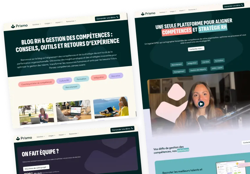 Prismo - Site vitrine pour plateforme RH utilisant l'IA