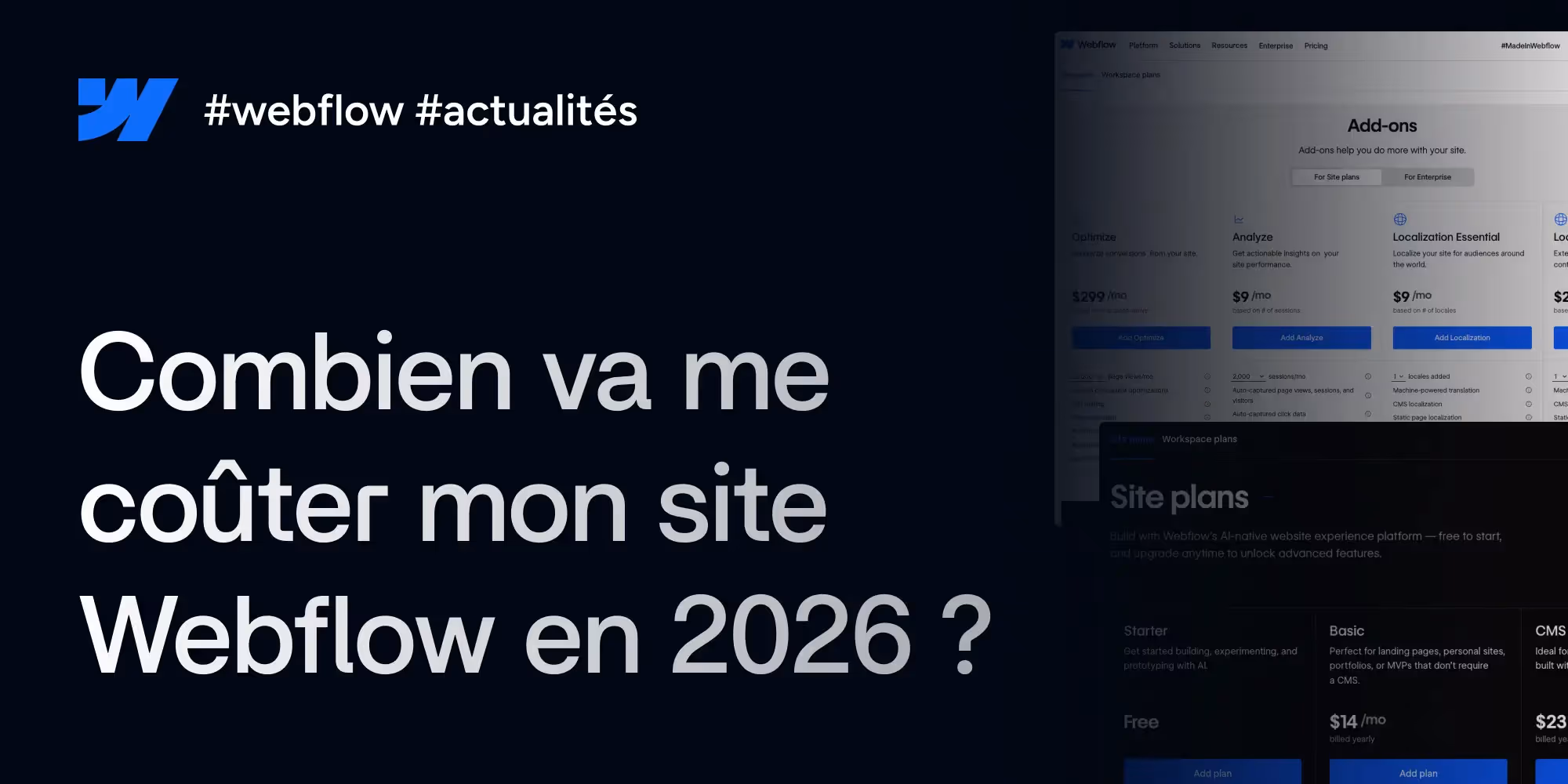 Combien coûte un site Webflow en 2026 ? Tarifs, abonnements et budget réaliste