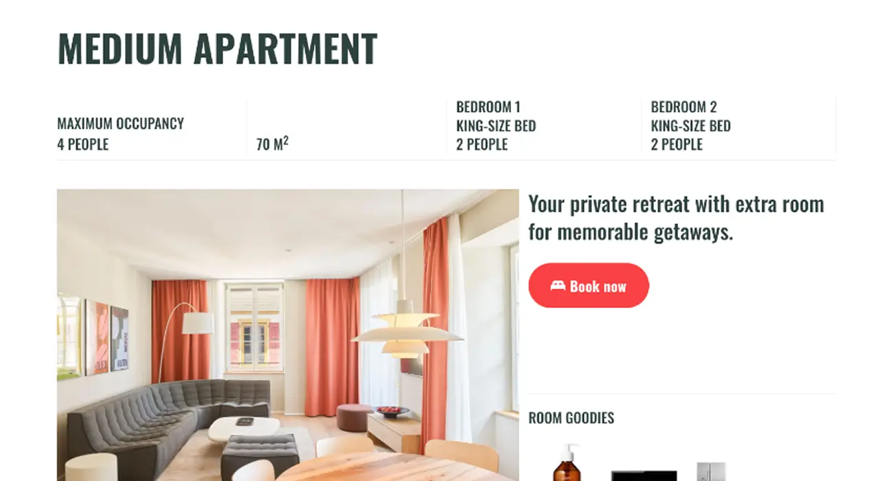 Intégration réservation hotel site webflow