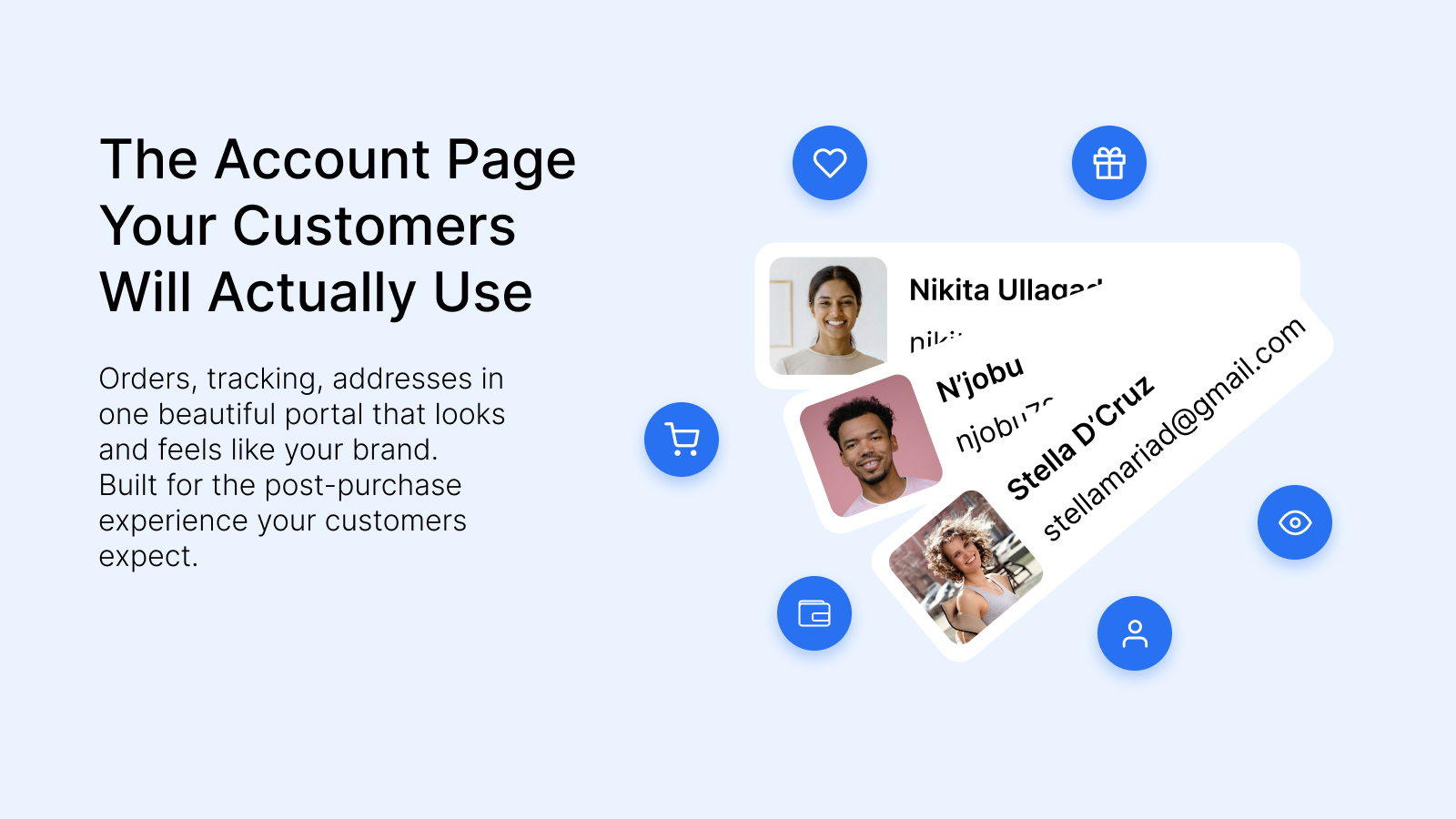 Customer OS self-serve account page