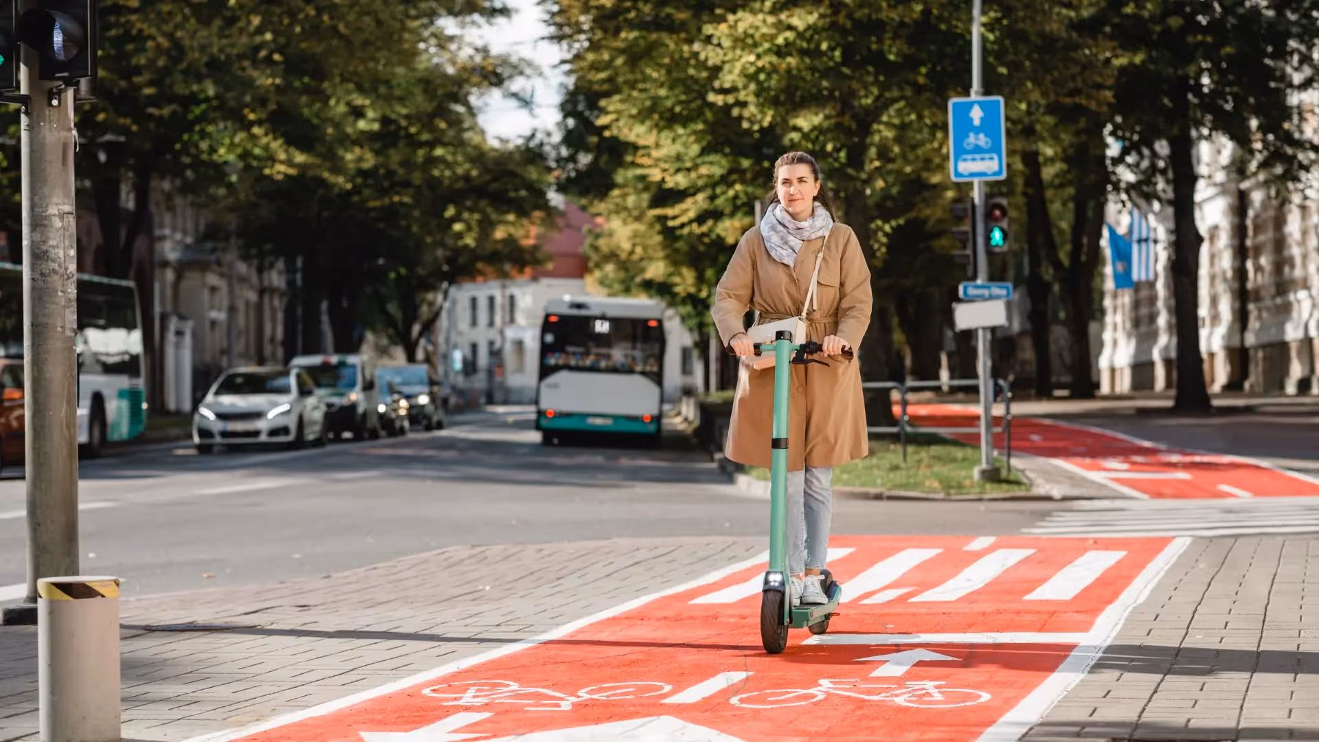Women on scooter