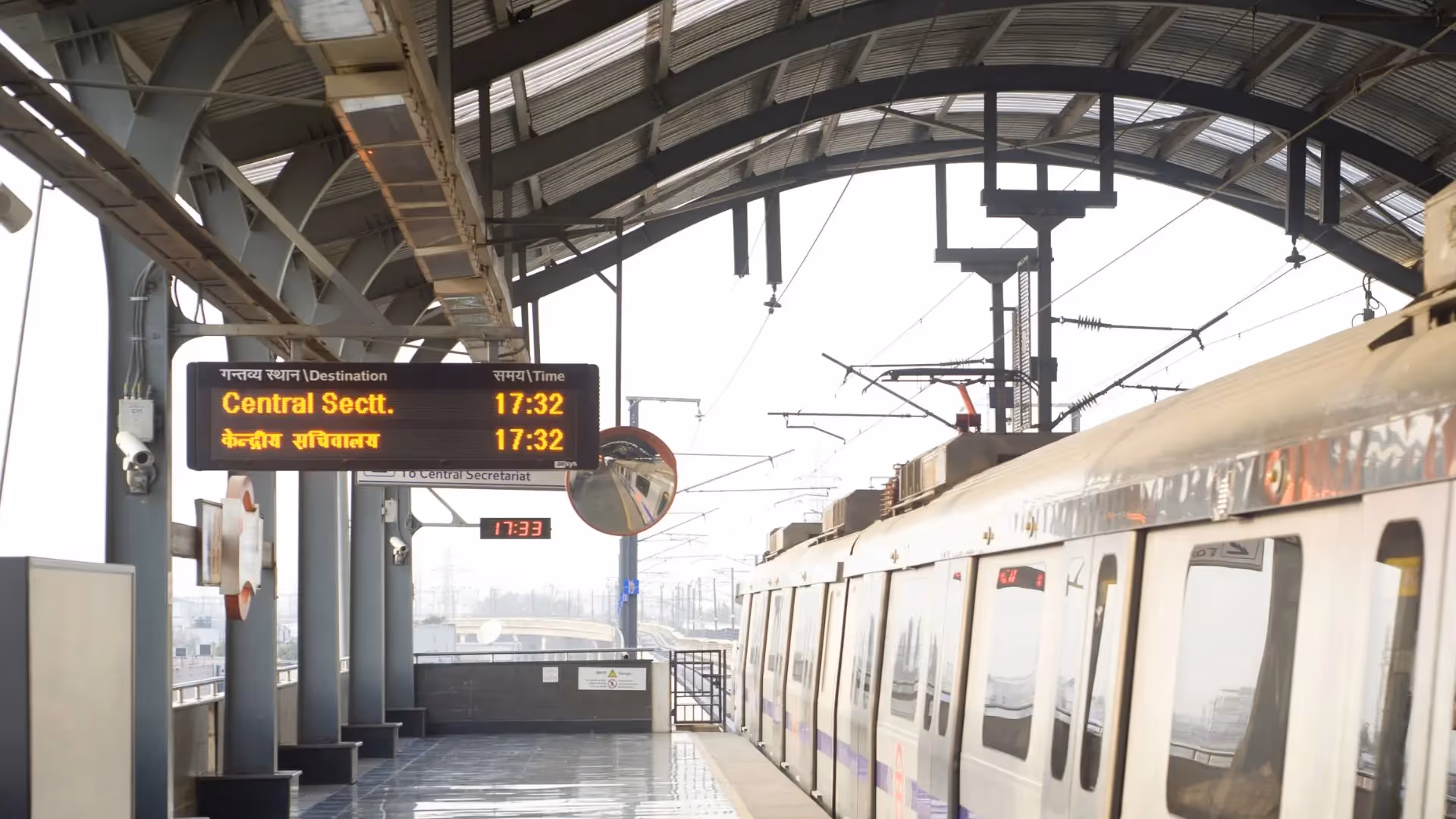 Passenger information display inside metro station
