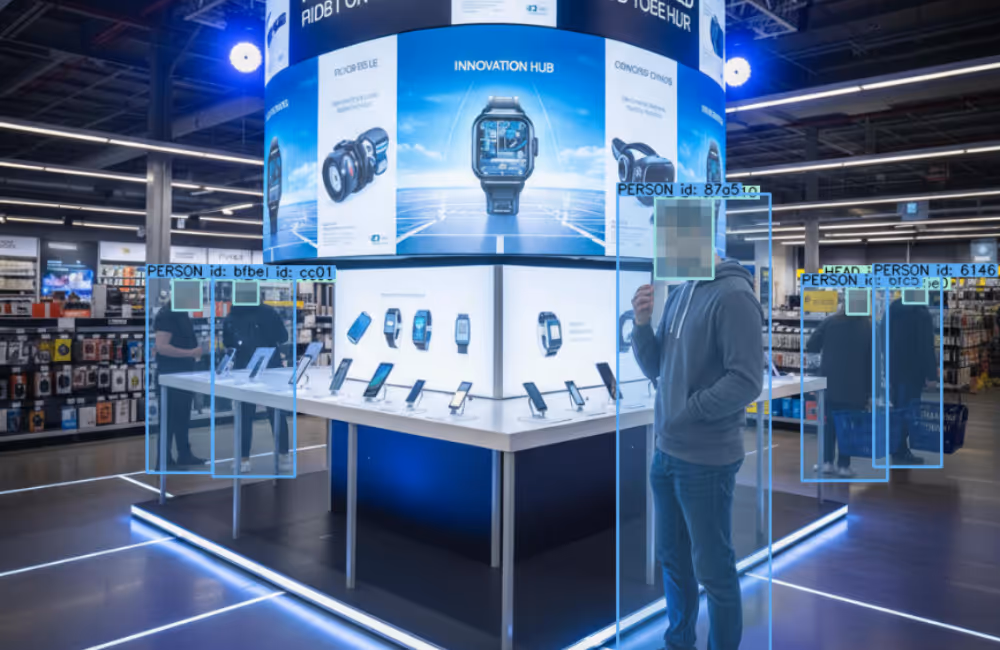 Marketing display in retail store
