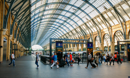 footfall counting device for train stations