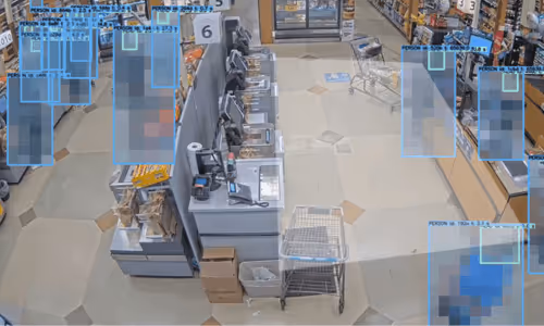 queue in a grocery store