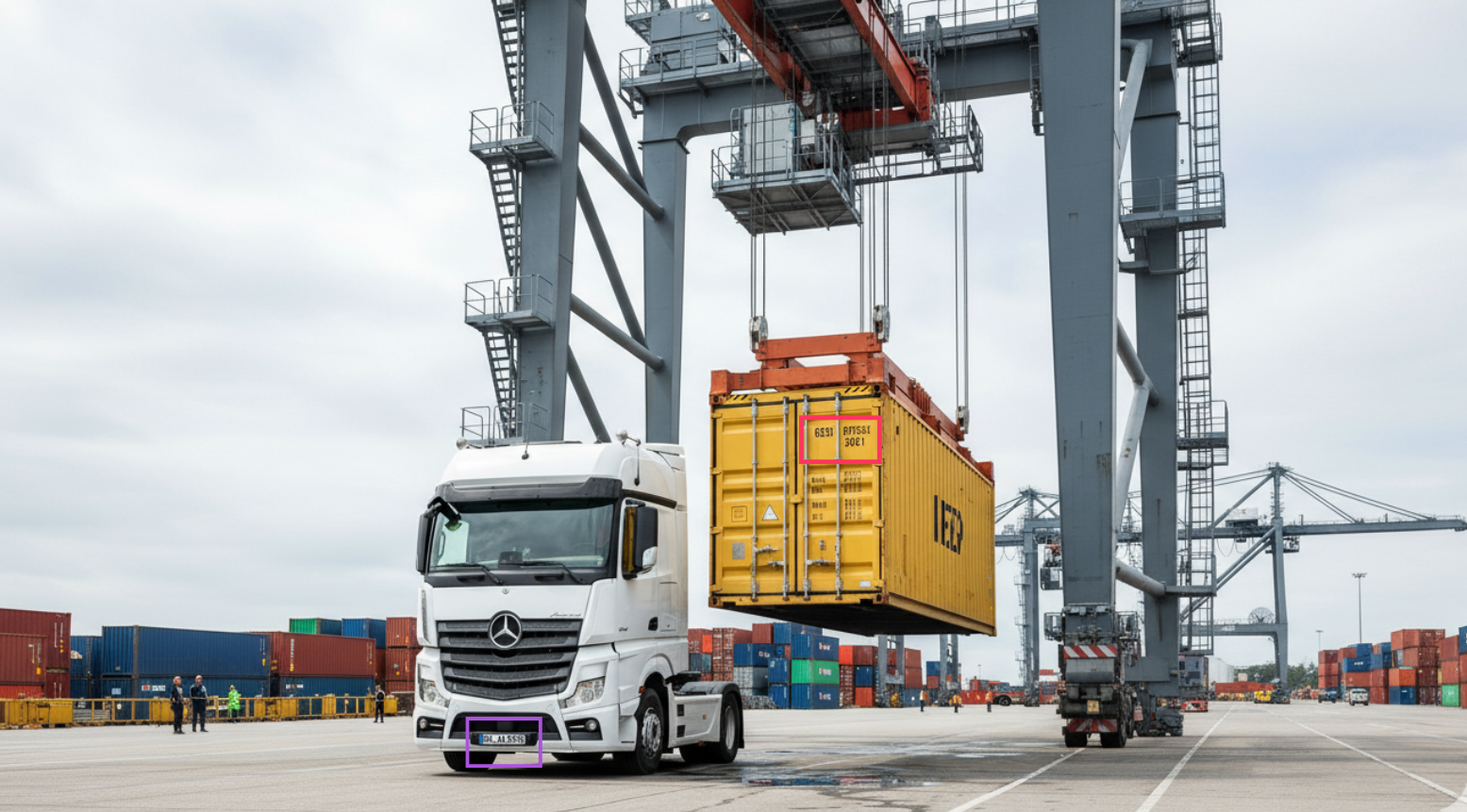 Lkw-Erkennung im Lager