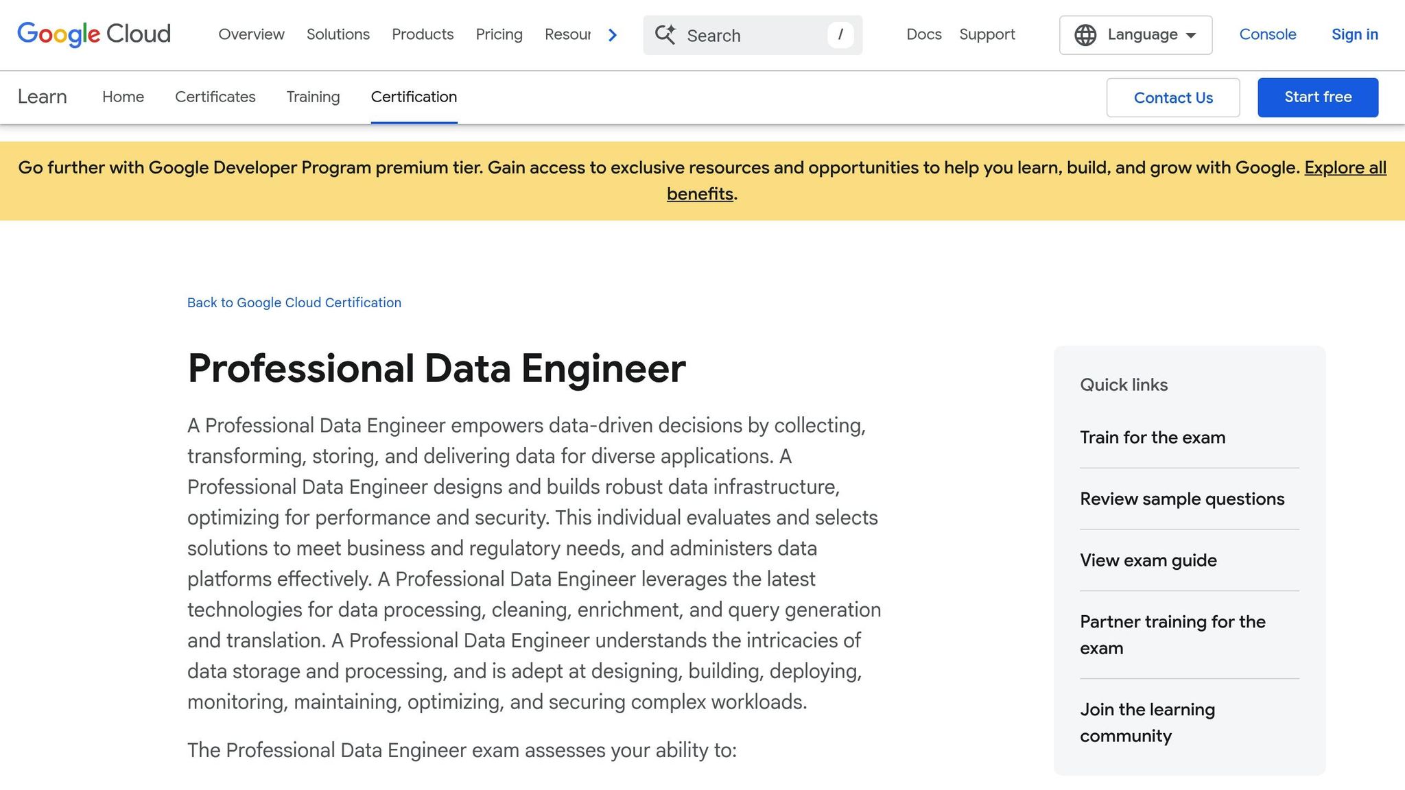 Google Professional Data Engineer