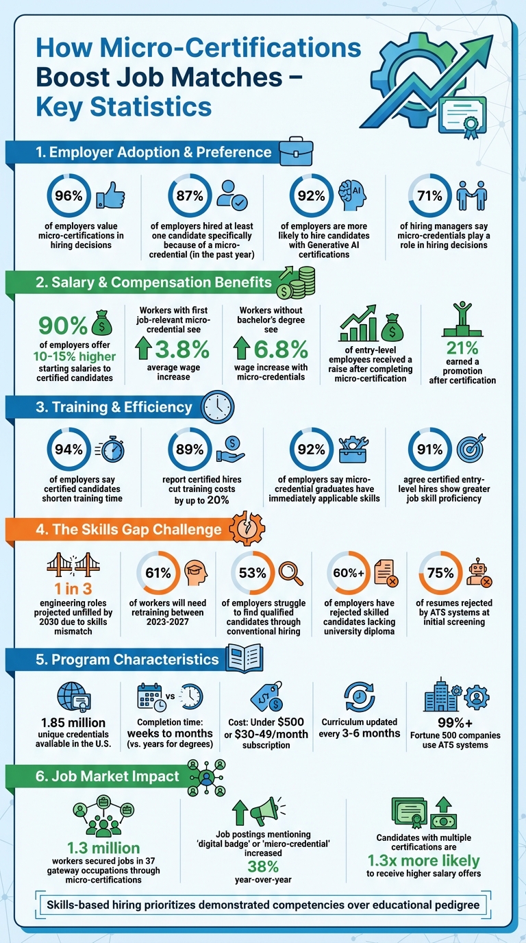 Micro-Certifications Impact on Job Matching and Salaries: Key Statistics