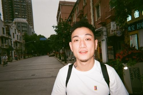 A photo of me in Shanghai, shot on 35mm film.