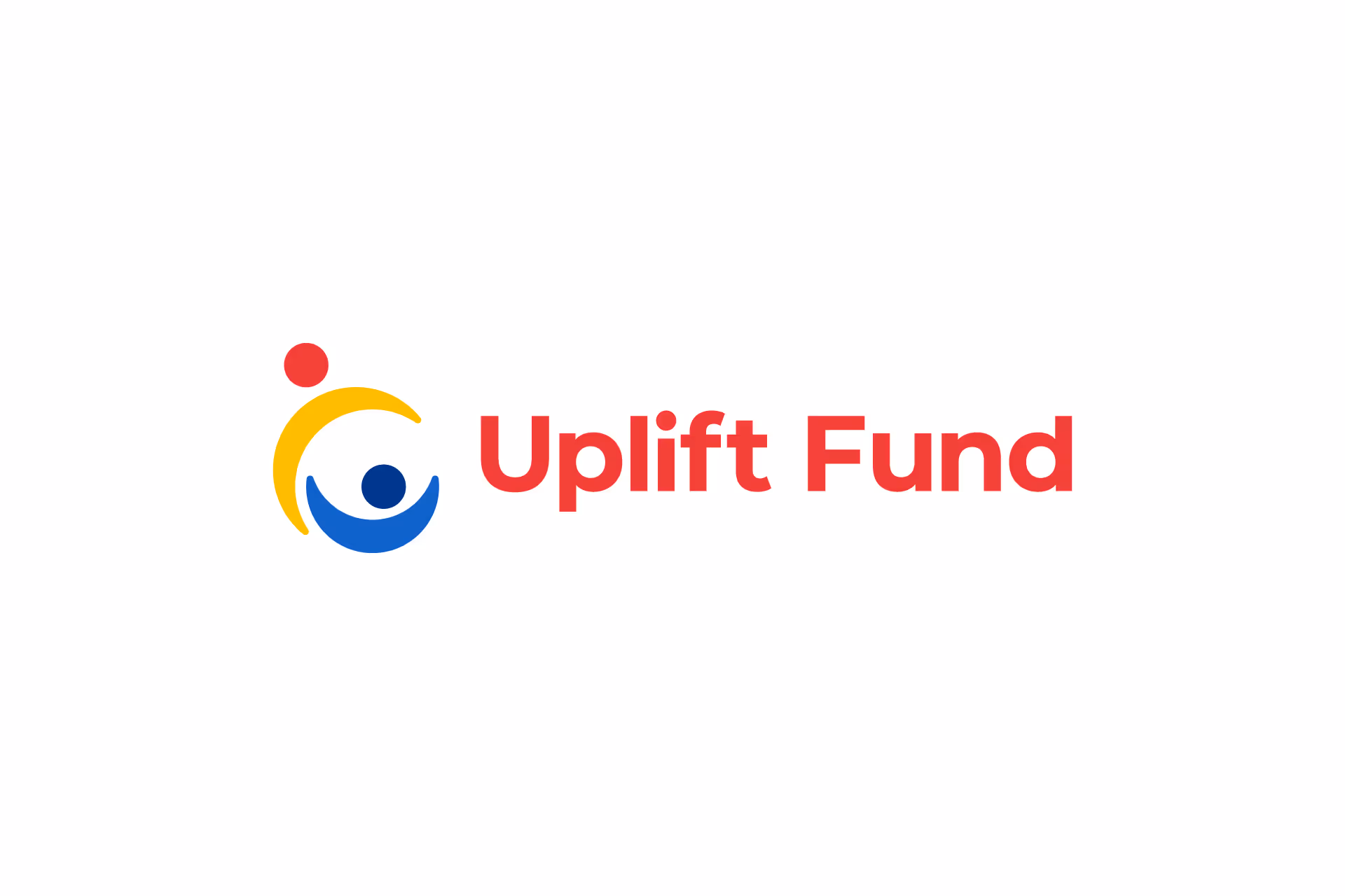 Logo for Uplift Fund featuring stylized figures in yellow, blue, and red next to the text 'Uplift Fund' in red.
