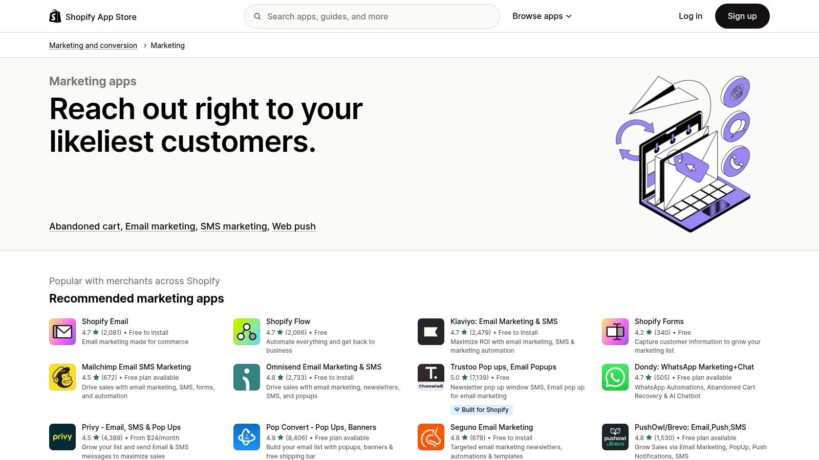 Shopify App Store: Marketing Automation Apps