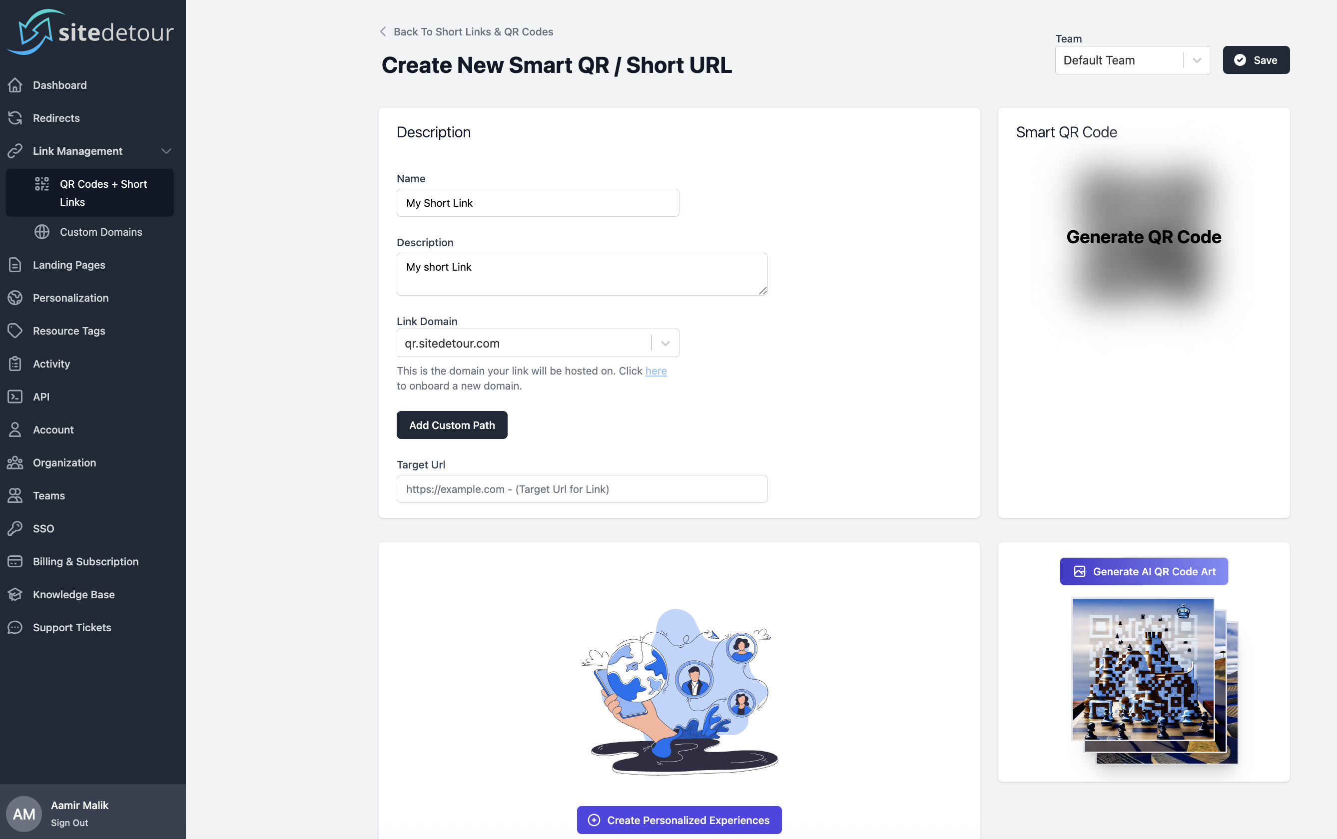 Short Links Screenshot