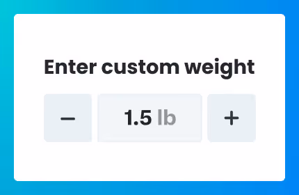 customer weight input