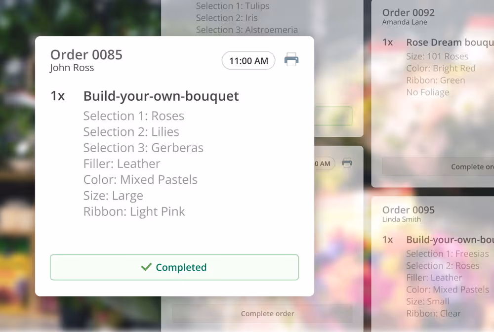 FoodStorm department ordering UI