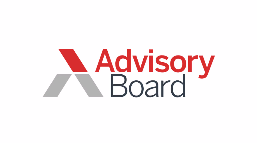Advisory Board logo with a red and gray stylized letter A on white background.