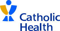 Catholic Health logo showing a blue and gold stylized figure with text.