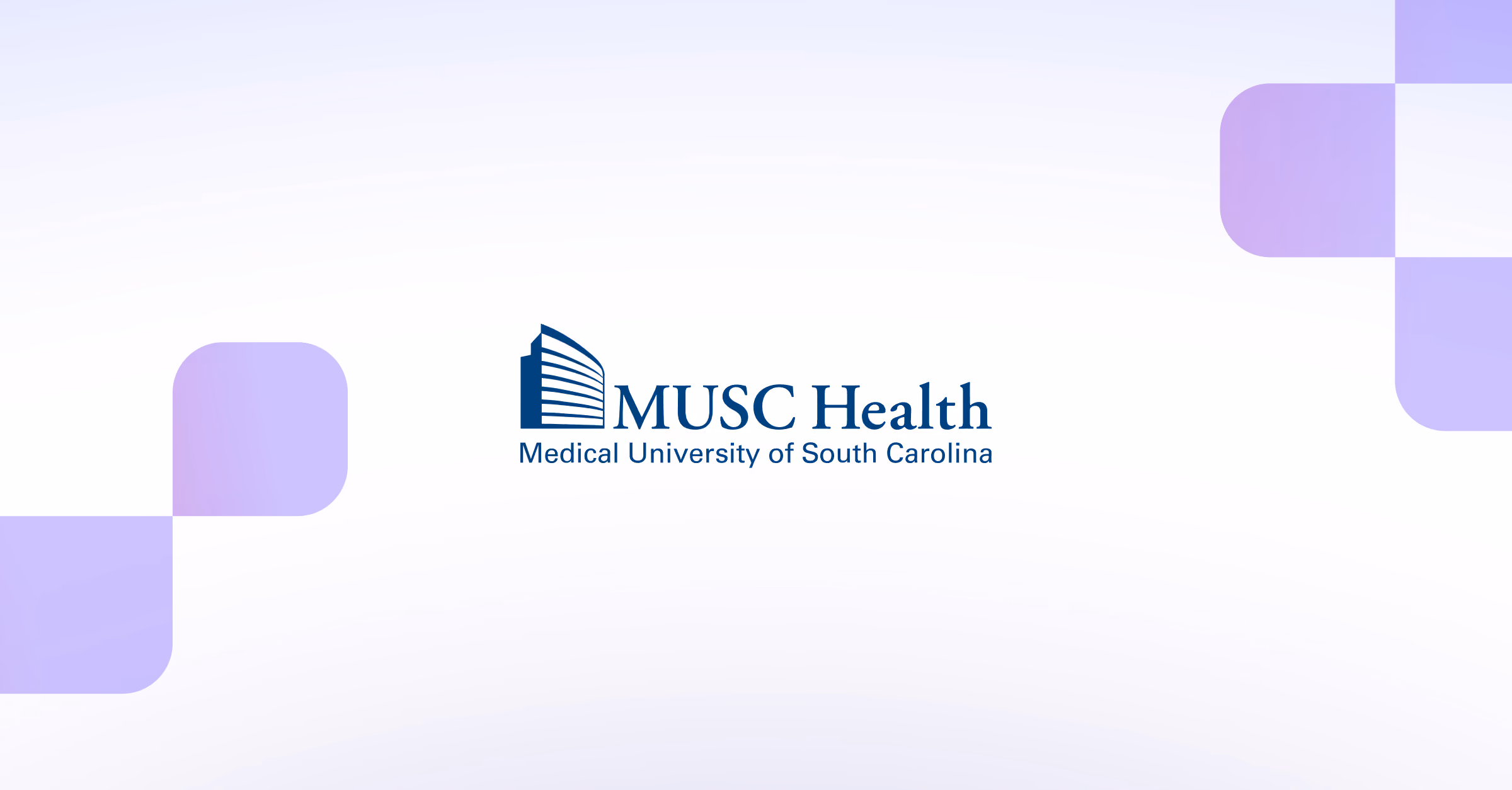 MUSC Health logo with stylized building and text Medical University of South Carolina.