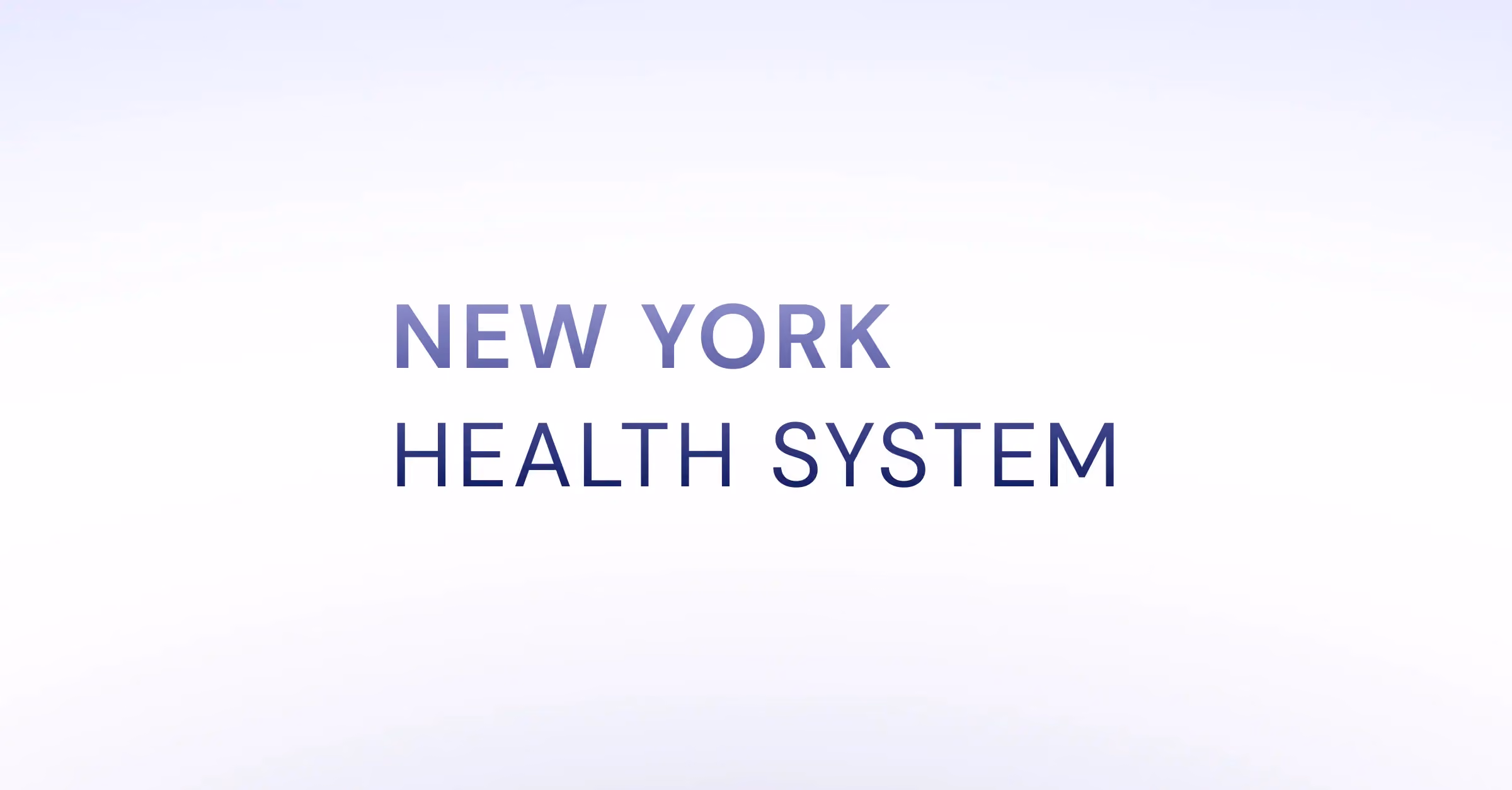 Text reading 'New York Health System' in blue on a white background.