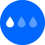 Blauer Kreis mit Info Schwierigkeitsstufe 1
