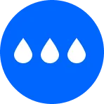 Blauer Kreis mit Info Schwierigkeitsstufe 3