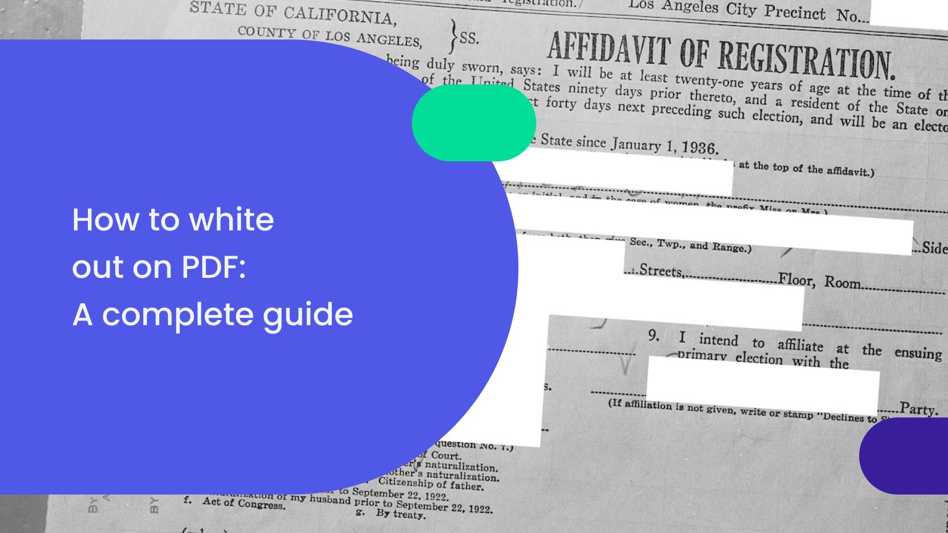 How to white out on a PDF
