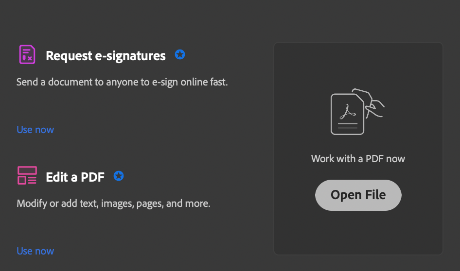 Adobe interface