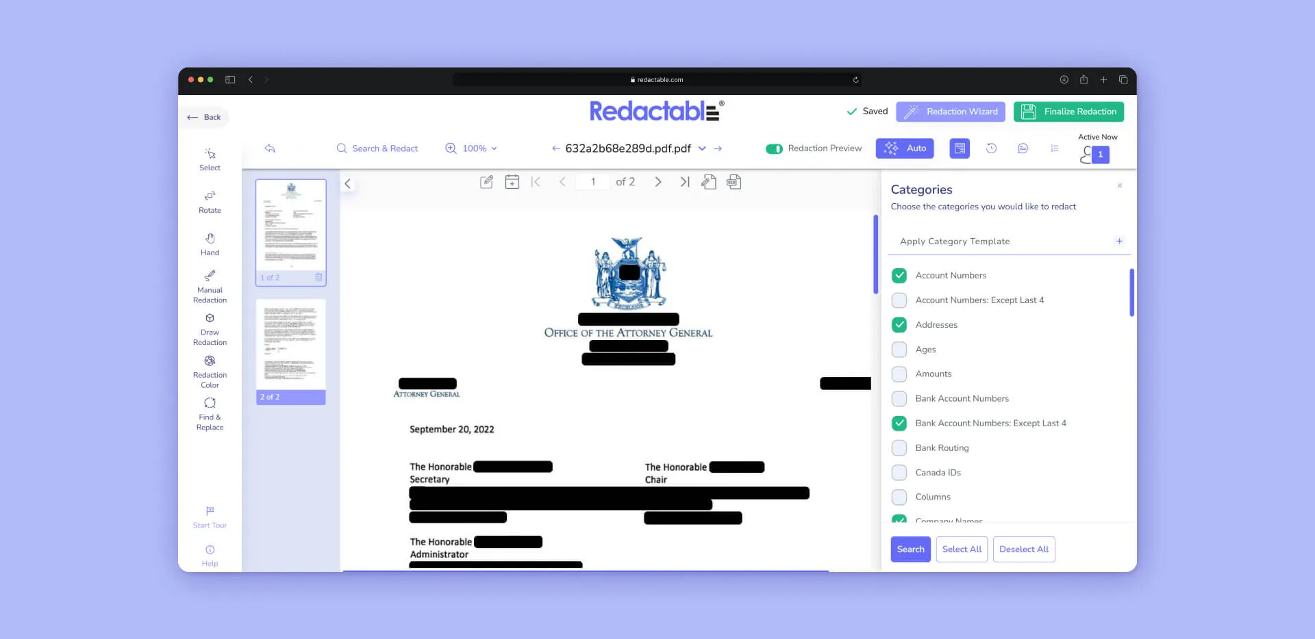 Redactable software
