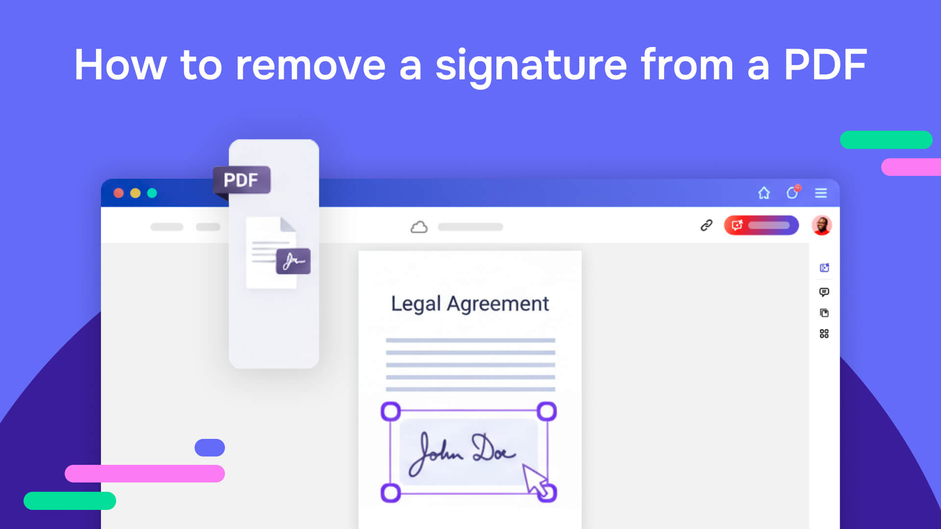 How to remove a signature for a PDF