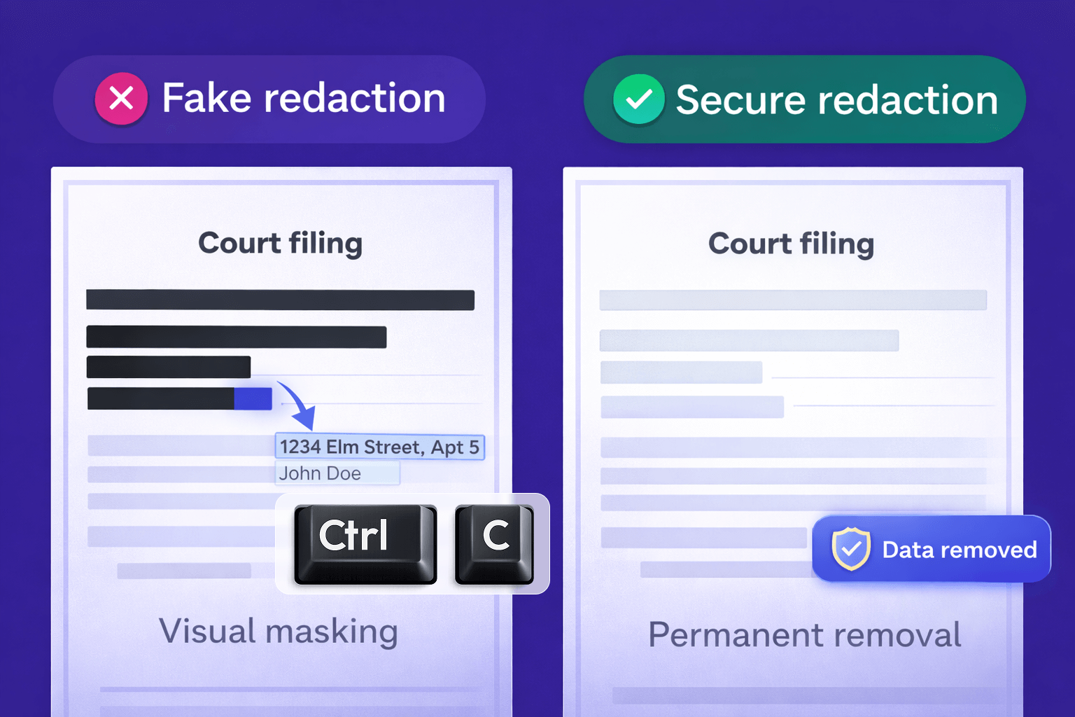 Fake Redaction - Secure Redaction