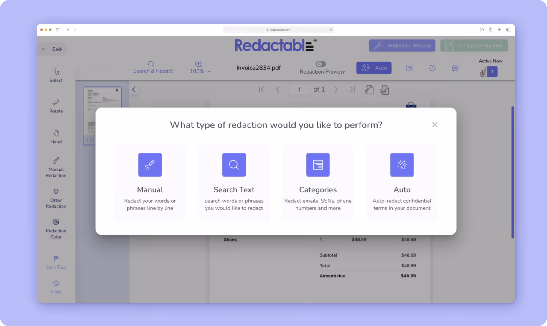 Redactable Interface