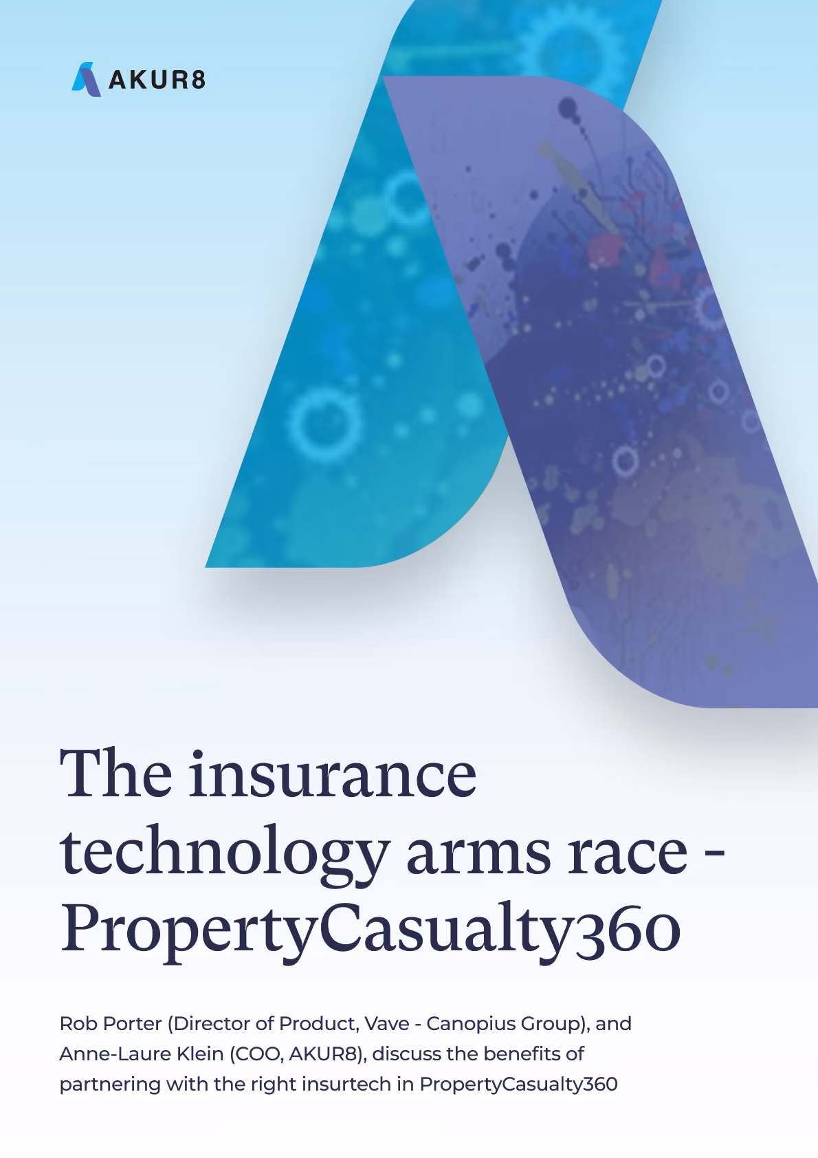 Cover of Akur8's white paper "The insurance technology arms race"