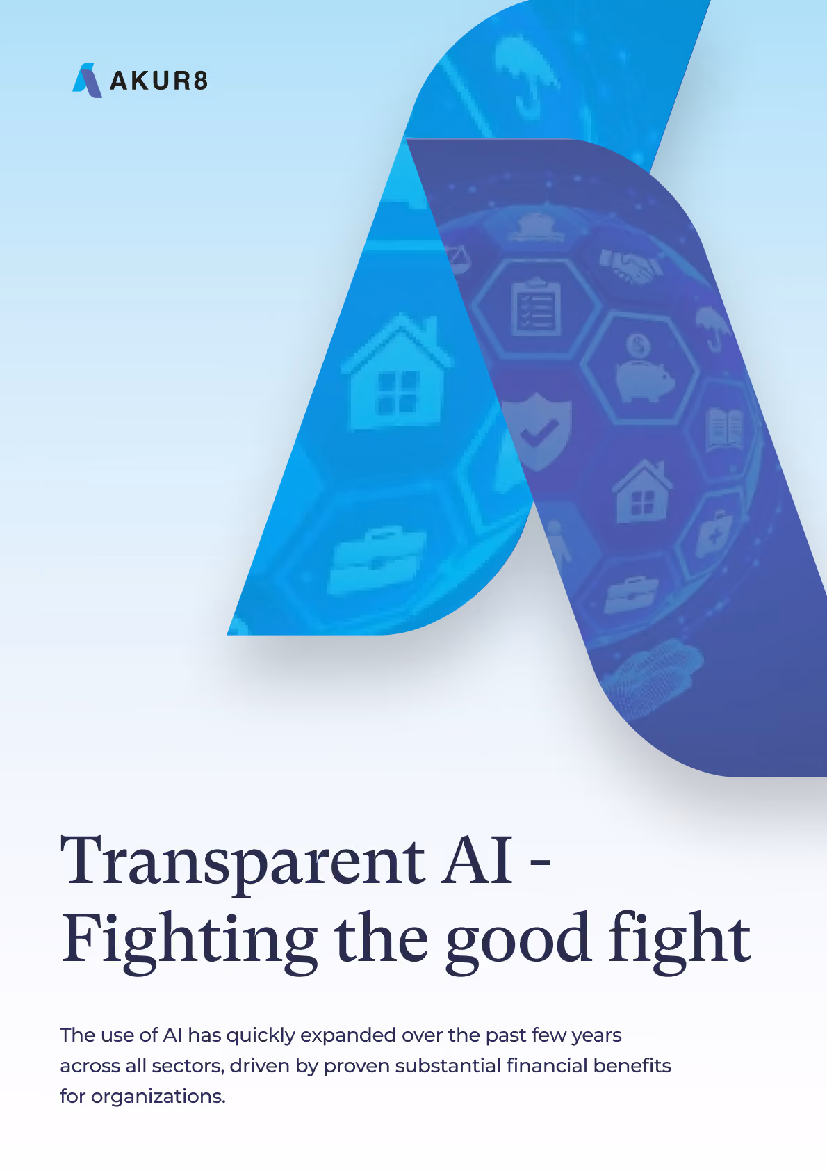 Cover page of white paper on transparent AI