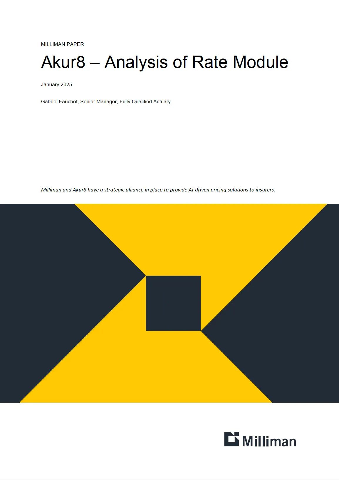 Milliman Report - Analysis of Akur8's Rate Module