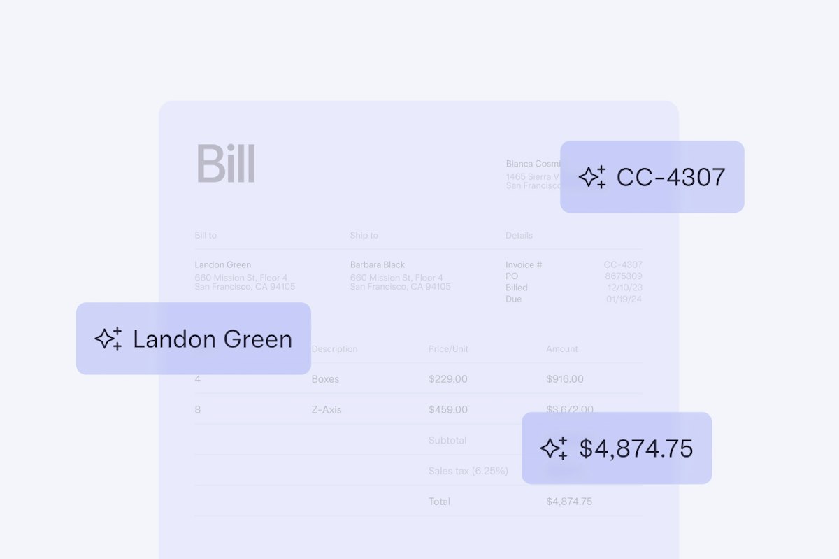Invoice in Mercury bill pay