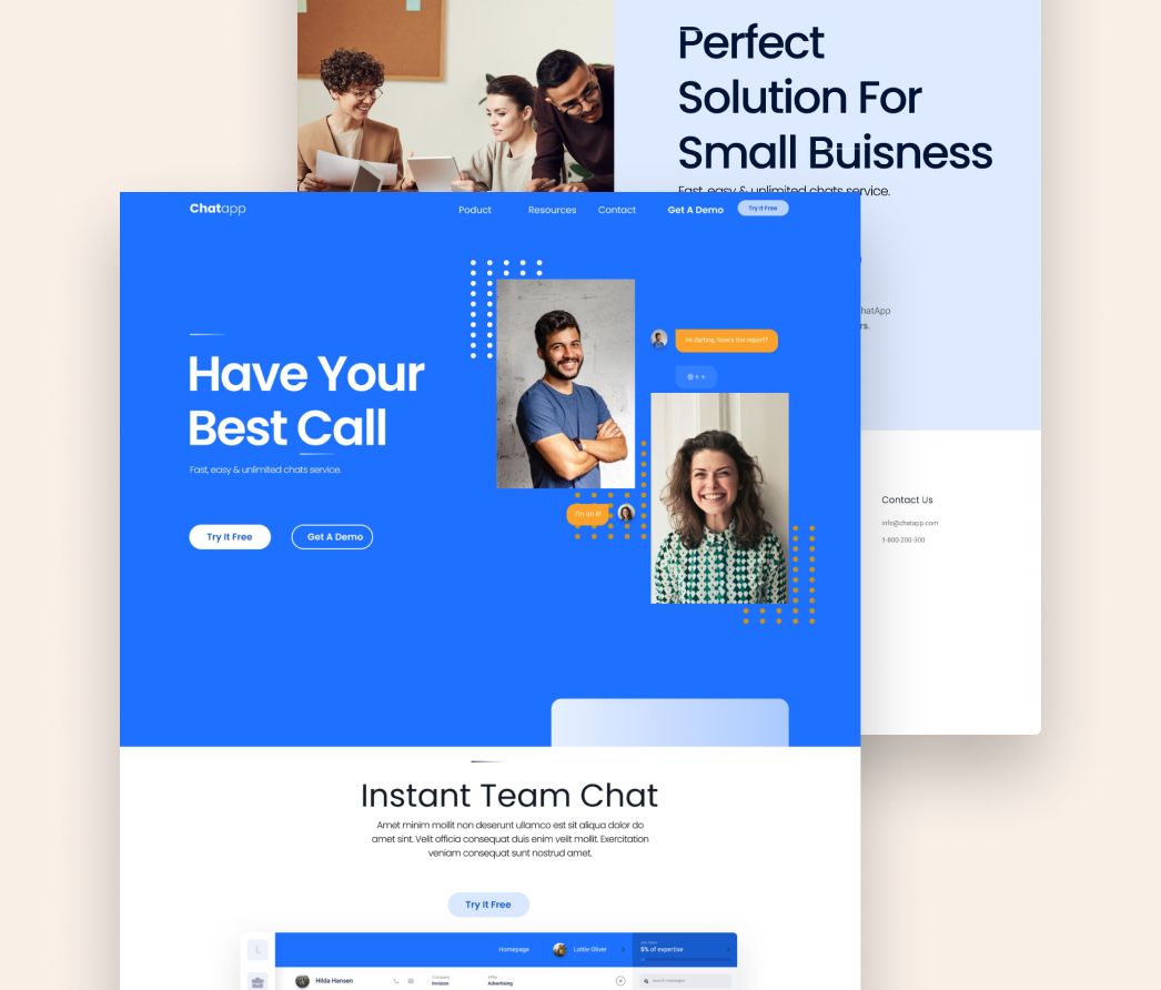 A mockup of a project