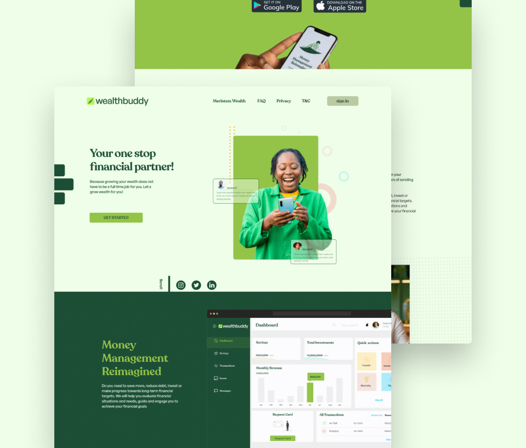 A mockup of a project